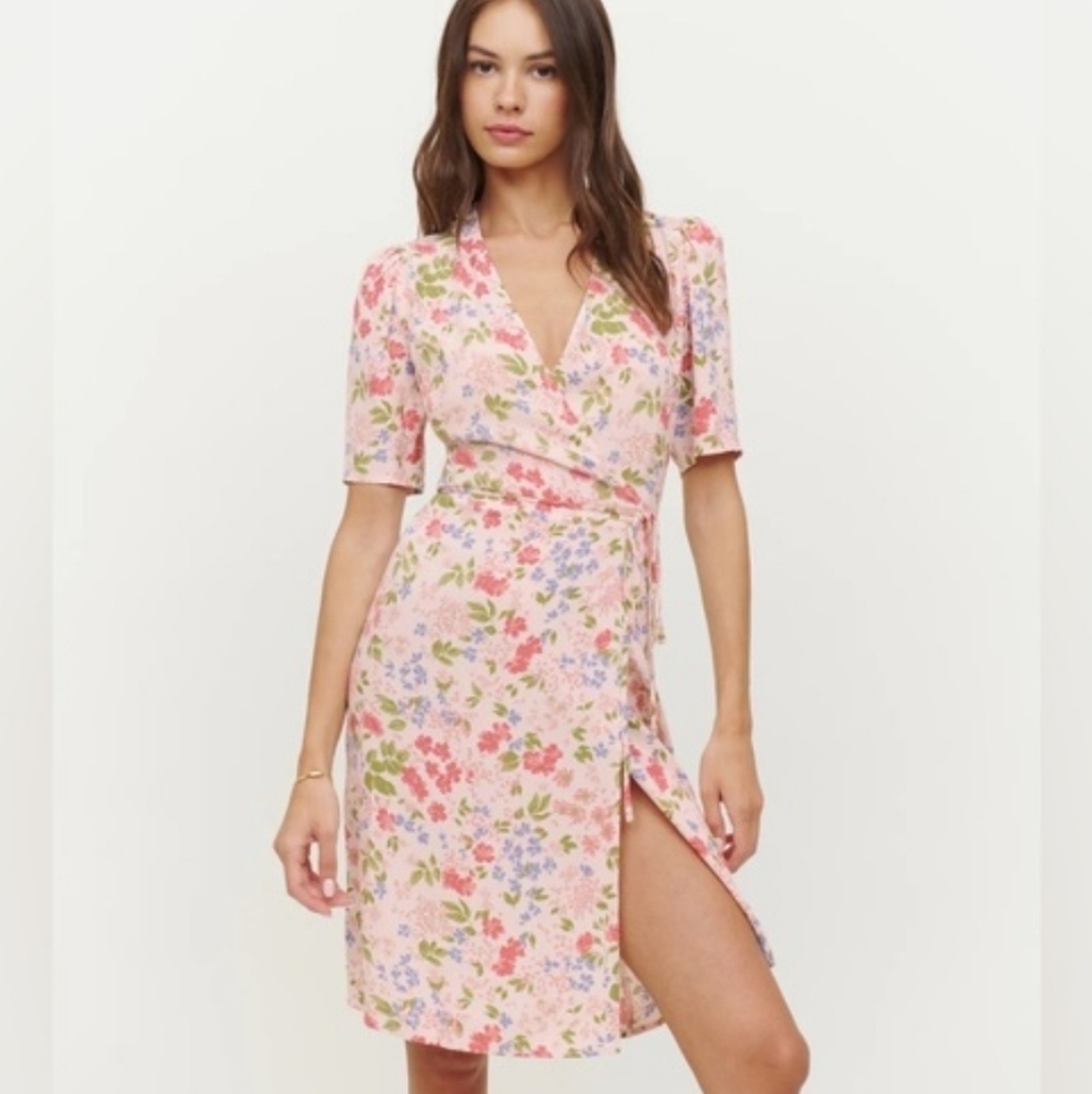 Reformation Laurent Floral Wrap Dress Size S NEW NWT